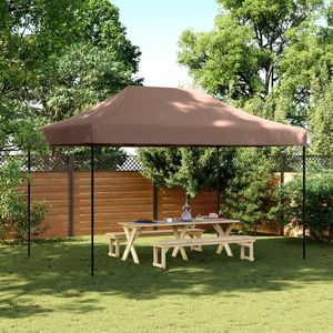 vidaXL Cort de petrecere pliabil Pop-Up, 440x292x315 cm, maro imagine