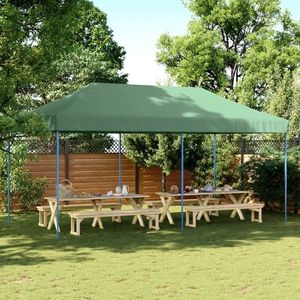 vidaXL Cort de petrecere pliabil Pop-Up, 580x292x315 cm, verde imagine