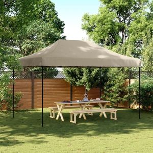 vidaXL Cort de petrecere pliabil Pop-Up, taupe, 440x292x315 cm imagine