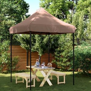 vidaXL Cort de petrecere pliabil Pop-Up, 200x200x306 cm, maro imagine