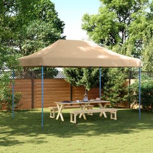 vidaXL Cort de petrecere pliabil Pop-Up, 440x292x315 cm, bej imagine