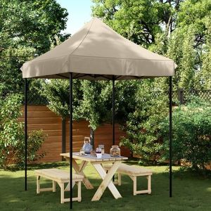 vidaXL Cort de petrecere pliabil Pop-Up, taupe, 200x200x306 cm imagine