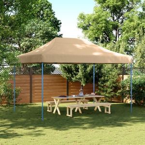 vidaXL Cort de petrecere pliabil Pop-Up, 410x279x315 cm, bej imagine