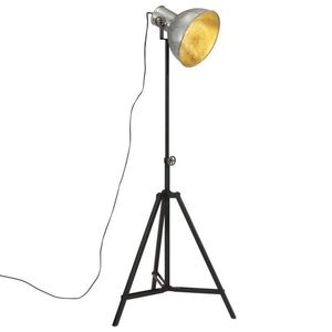 vidaXL Lampă de podea 25 W, argintiu vintage, 61x61x90/150 cm, E27 imagine