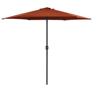 vidaXL Umbrelă de soare cu stâlp aluminiu, cărămiziu, 270x246 cm imagine