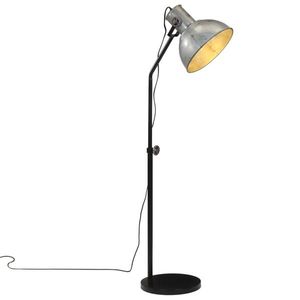 vidaXL Lampă de podea 25 W, argintiu vintage, 30x30x90-150 cm, E27 imagine