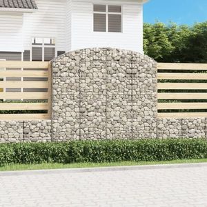 vidaXL Coș gabion arcuit, 200x30x180/200cm, fier galvanizat imagine