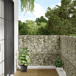 vidaXL Paravan de balcon cu aspect de piatră, 500x120 cm, PVC imagine