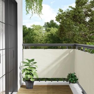 vidaXL Paravan de balcon, alb, 500x75 cm, PVC imagine