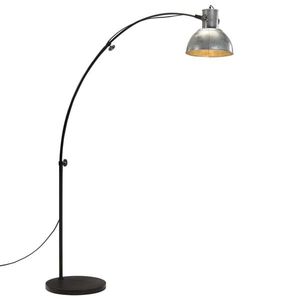 vidaXL Lampă de podea 25 W, argintiu vintage, 150 cm, E27 imagine