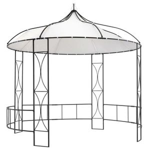 vidaXL Pavilion, alb, 300 x 290 cm, rotund imagine