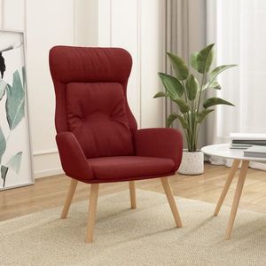 vidaXL Scaun de relaxare, roșu vin, material textil imagine