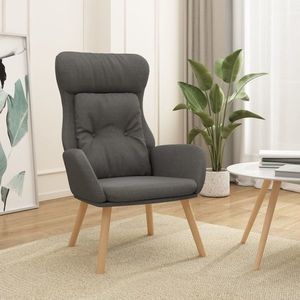 vidaXL Scaun de relaxare, gri închis, material textil imagine