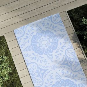 vidaXL Covor de exterior, bleu, 80x250 cm, PP imagine