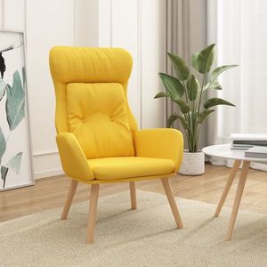 vidaXL Scaun de relaxare, galben muștar, material textil imagine