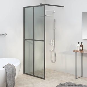 vidaXL Paravan duș walk-in 80x195 cm sticlă securizată culoare închisă imagine