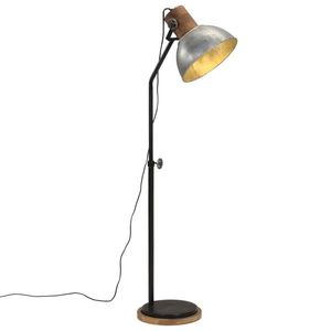 vidaXL Lampă de podea 25 W, argintiu vintage, 30x30x100-150 cm, E27 imagine