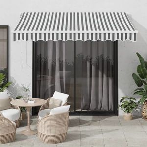 vidaXL Copertină retractabilă automat cu LED, antracit/alb, 300x250 cm imagine