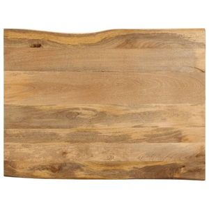 vidaXL Blat masă cu margini naturale, 100x80x2, 5 cm, lemn masiv mango imagine