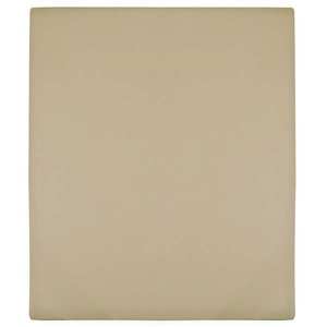 vidaXL Cearșaf de pat cu elastic, 2 buc, gri taupe, 180x200 cm bumbac imagine