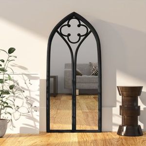 vidaXL Oglindă, negru, 70x30 cm, fier, utilizare în interior imagine