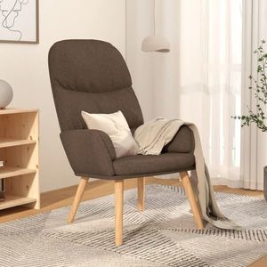 vidaXL Scaun de relaxare, gri taupe, material textil imagine