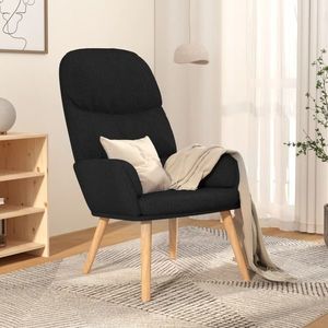 vidaXL Scaun de relaxare, negru, material textil imagine