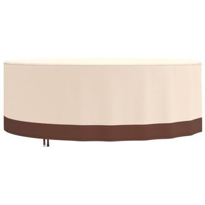 vidaXL Husă mobilier de grădină rotundă, bej, Ø 244x71 cm Oxford 600D imagine