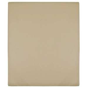 vidaXL Cearșaf de pat cu elastic, 2 buc, gri taupe, 160x200 cm bumbac imagine