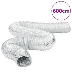 vidaXL Conductă de ventilație, 6 m, Ø10 cm, aluminiu imagine