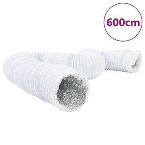 vidaXL Conductă de ventilație, 6 m, Ø12, 5 cm, aluminiu și PVC imagine