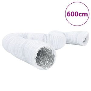 vidaXL Conductă de ventilație, 6 m, Ø15 cm, aluminiu și PVC imagine