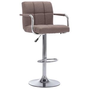 283418 vidaXL Bar Stool Taupe Fabric imagine