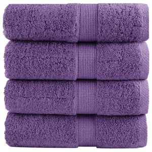 vidaXL Prosoape mâini premium SOLUND 4 buc violet 30x30cm 600 gsm imagine