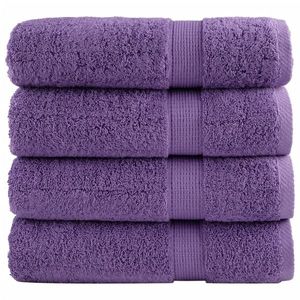 vidaXL Prosoape de mâini premium SOLUND 4 buc. violet 50x100 cm 600gsm imagine