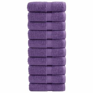 vidaXL Prosoape oaspeți premium SOLUND 10 buc violet 30x50 cm 600 gsm imagine