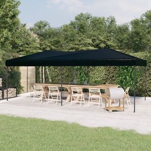 vidaXL Cort pliabil pentru petreceri, negru, 3x6 m imagine