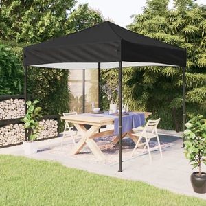 vidaXL Cort pliabil pentru petrecere, negru, 2x2 m imagine