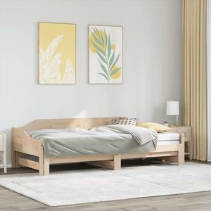 vidaXL Pat de zi cu extensie, 90x200 cm, lemn masiv de pin imagine