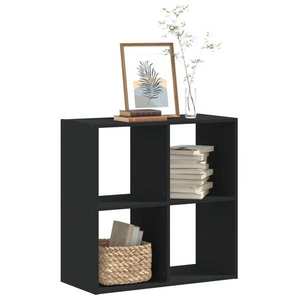 vidaXL Bibliotecă, negru, 68, 5x32x68, 5 cm, lemn prelucrat imagine