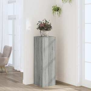 vidaXL Suport de plante, sonoma gri, 33x33x100 cm, lemn prelucrat imagine