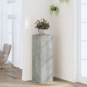 vidaXL Suport de plante, gri beton, 33x33x100 cm, lemn prelucrat imagine