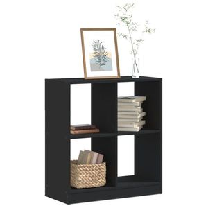 vidaXL Bibliotecă, negru, 68, 5x32x75 cm, lemn prelucrat imagine