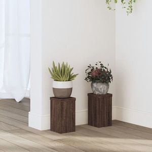 vidaXL Suporturi de plante 2 buc. stejar maro 10x10x18cm lemn compozit imagine