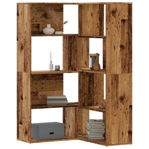 vidaXL Bibliotecă 4 niveluri lemn vechi 85x85x140 cm lemn prelucrat imagine