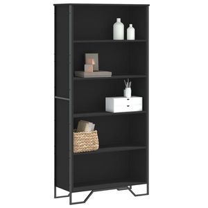 vidaXL Bibliotecă, negru, 80x31x169 cm, lemn prelucrat imagine