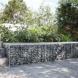 vidaXL Coș gabion cu capac, 200x100x50 cm, fier galvanizat imagine