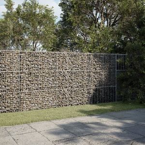 vidaXL Coș gabion cu capac, 300x50x150 cm, fier galvanizat imagine