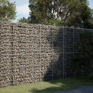 vidaXL Coș gabion cu capac, 200x100x200 cm, fier galvanizat imagine