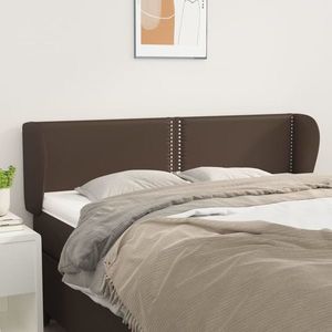 vidaXL Tăblie de pat cu aripioare maro 147x23x78/88 cm piele ecologică imagine